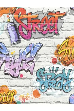 Ontdek Dutch Wallcoverings Freestyle Papierbehang Graffiti L17905 Meest Verkocht